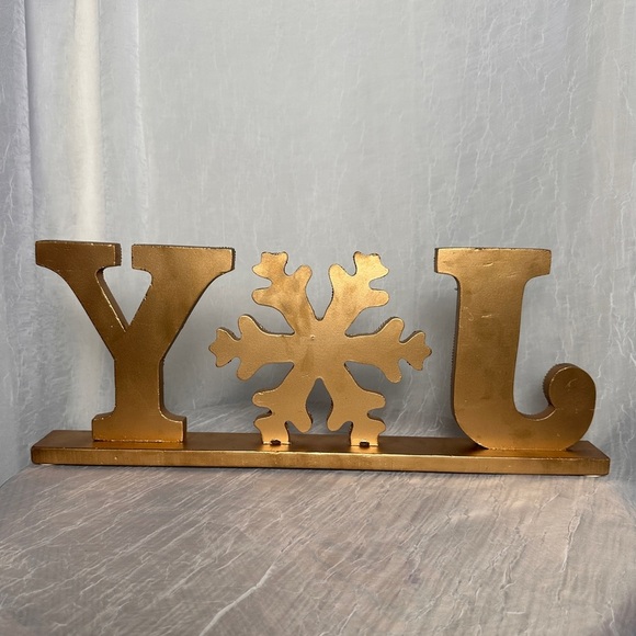 Tribal Design Beaded Christmas Joy Seasonal Holiday home Decor Sign Table Accent - Picture 15 of 16